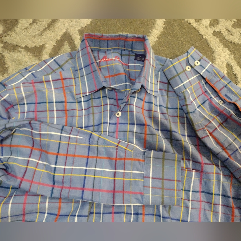 Alan flusser plaid button down